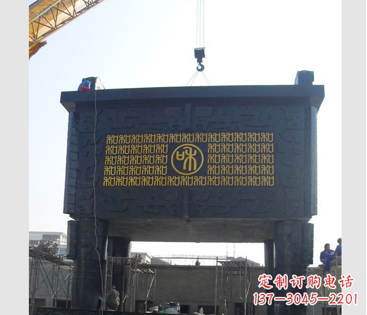 济南铜雕大型鼎盛香炉