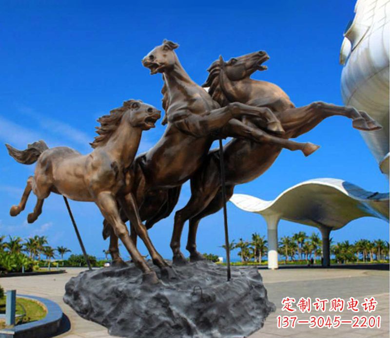 济南铜雕飞马广场动物雕塑