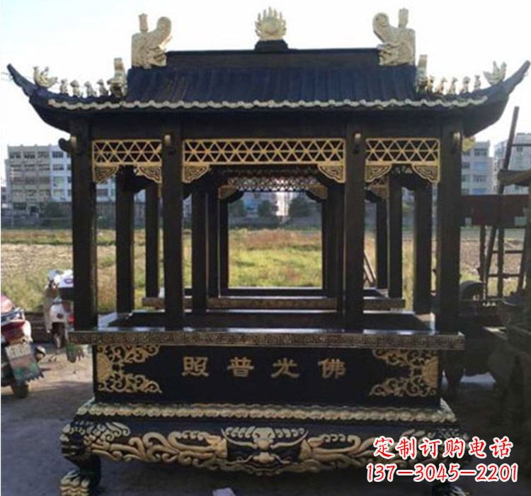 济南铜雕佛光普照香炉