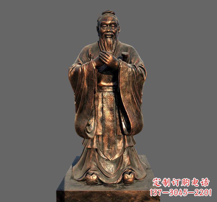 济南铜雕古代名人孔子