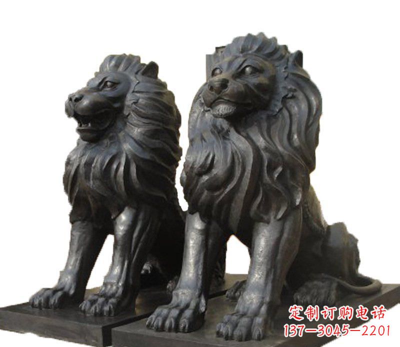 济南铜雕古代神兽狮子雕塑
