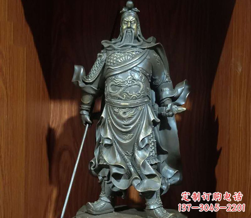 济南铜雕关公人物雕塑