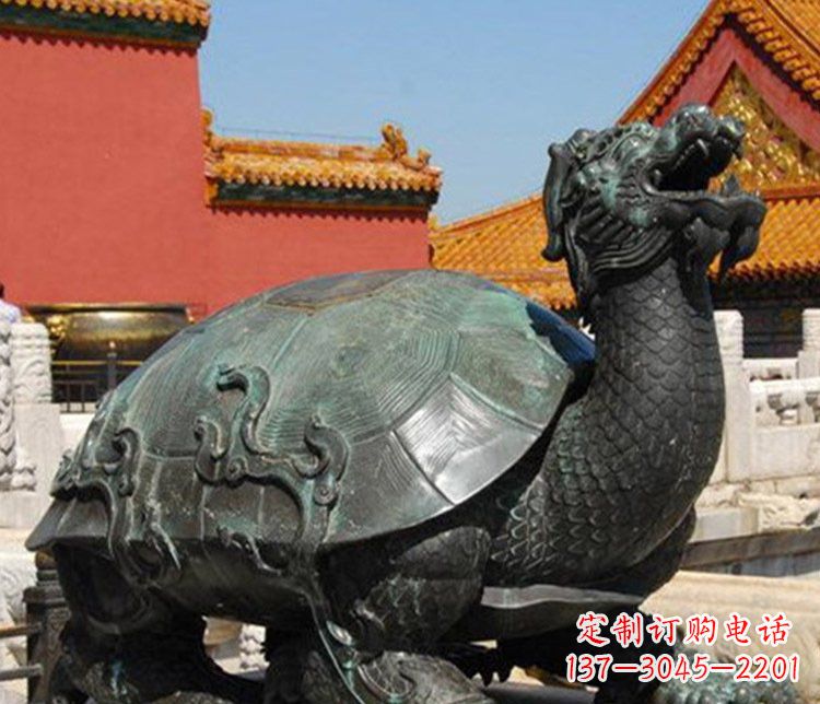 济南铜雕广场龙龟动物雕塑