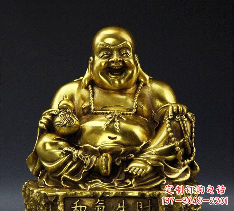 济南铜雕和气生财弥勒佛