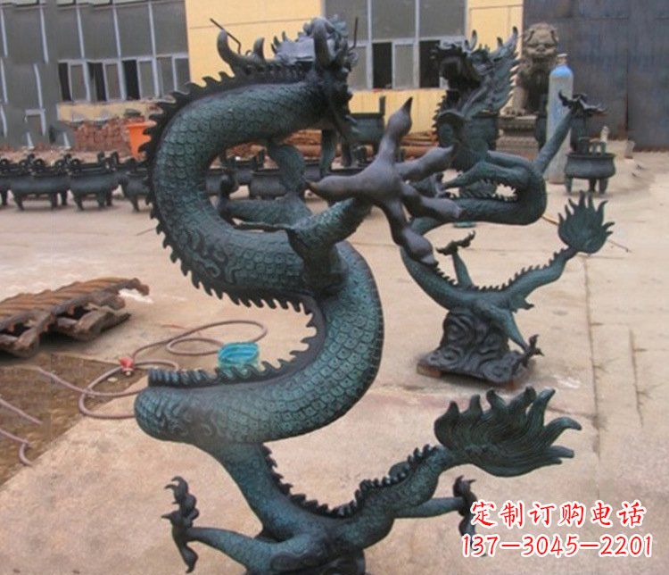 济南铜雕户外装饰神龙雕塑摆件