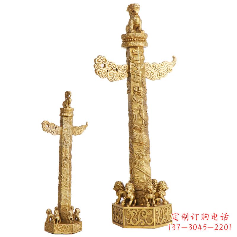 济南铜雕华表柱