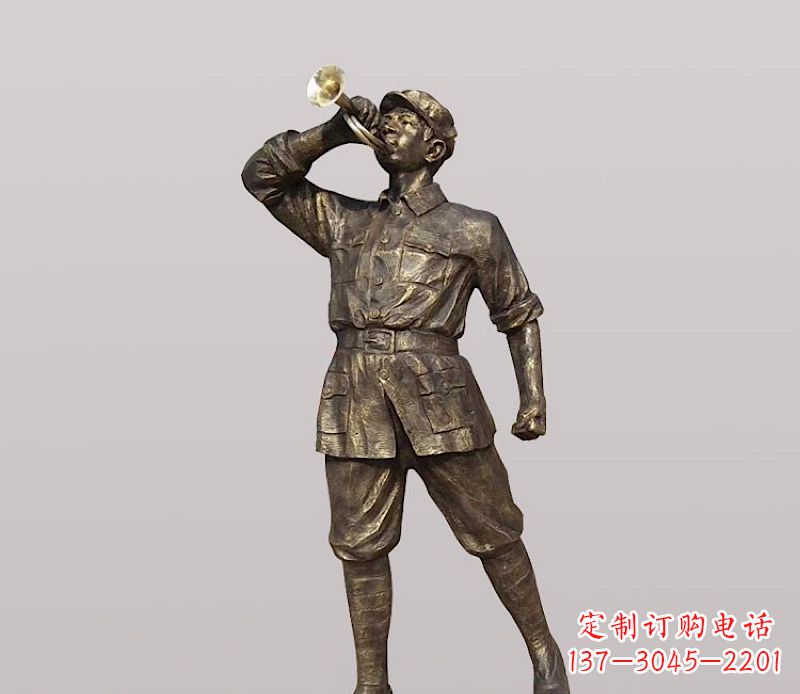 济南铜雕解放军战士