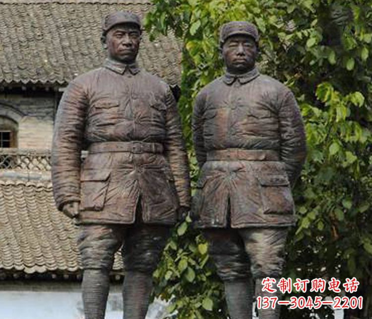 济南铜雕解放军战士人物雕塑