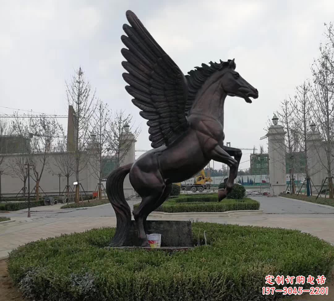 济南铜雕景观飞马