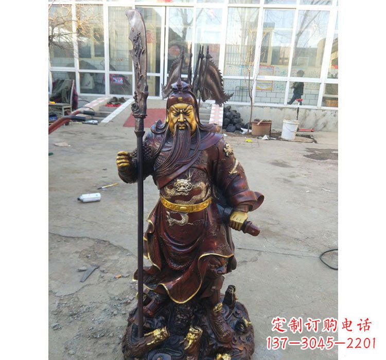 济南铜雕九龙关公