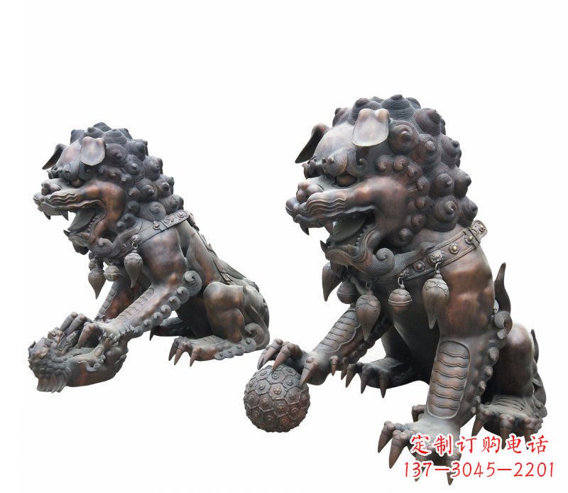 济南铜雕酒店镇宅招财麒麟雕塑