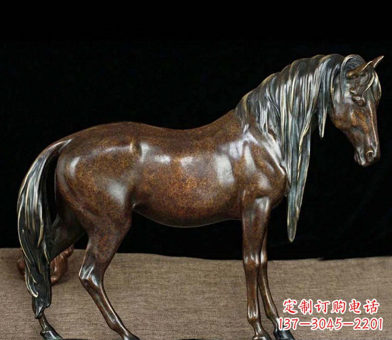 济南铜雕马公园动物摆件