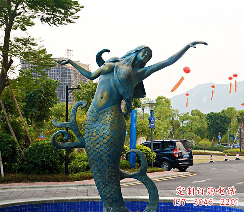 济南铜雕美人鱼