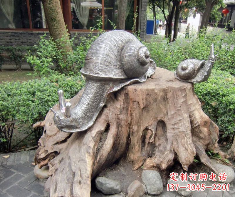 济南铜雕母子蜗牛