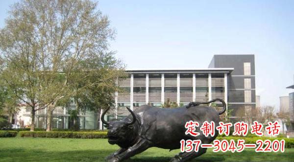 济南铜雕牛公园动物雕塑 (2)
