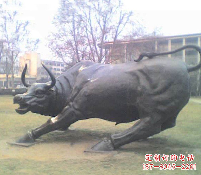 济南铜雕牛广场动物景观摆件 (2)