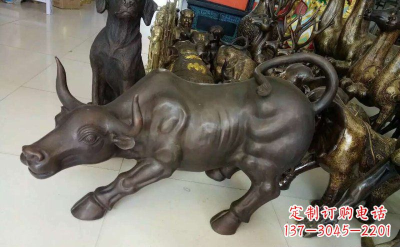 济南铜雕牛广场动物景观摆件 (5)