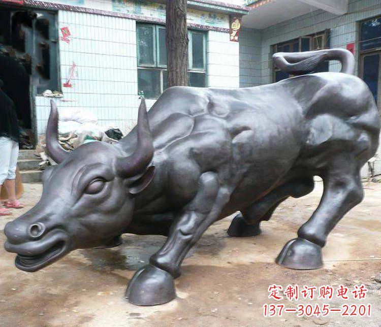 济南铜雕牛广场动物景观摆件 (3)