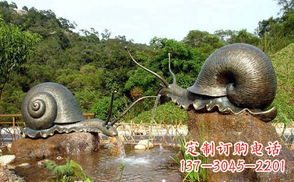 济南铜雕喷水蜗牛