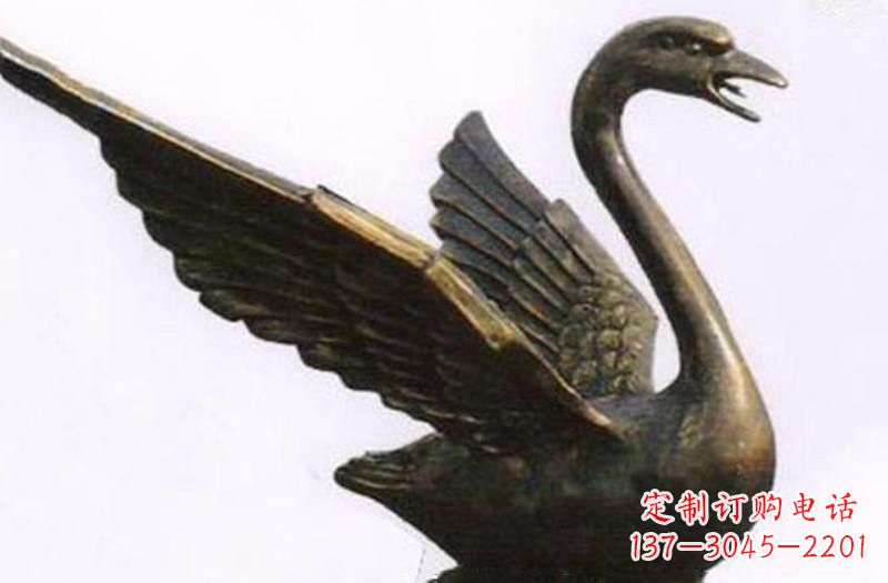 济南铜雕喷水天鹅公园动物雕塑