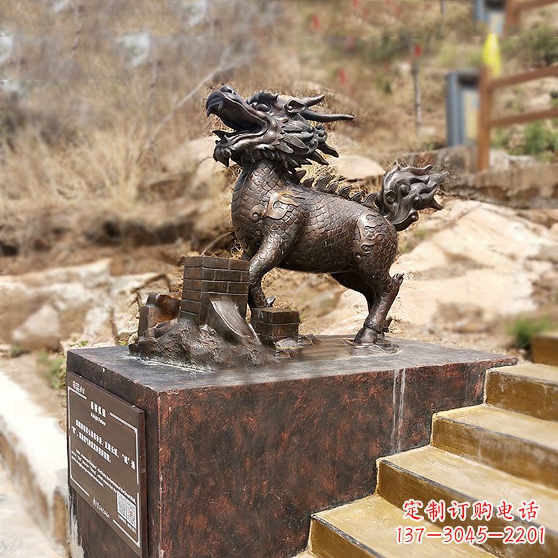 济南铜雕麒麟景观雕塑装饰品