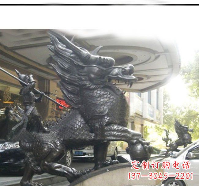 济南铜雕麒麟公司门口神兽雕塑