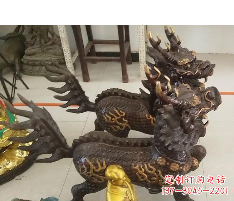济南铜雕麒麟招财雕塑