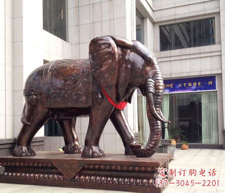 济南铜雕企业招财大象