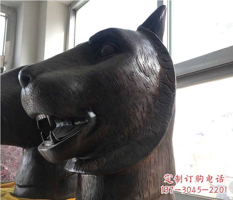 济南铜雕生肖动物头像雕塑摆件