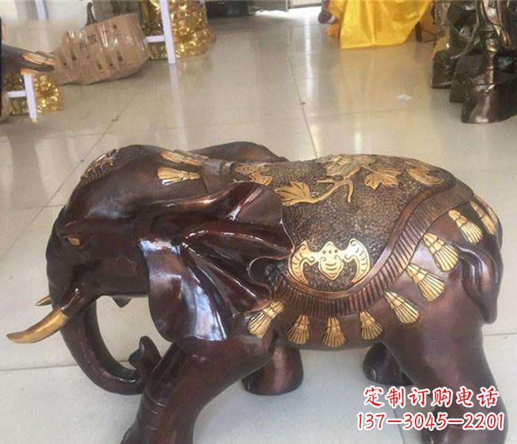 济南铜雕室内装饰小象雕塑摆件
