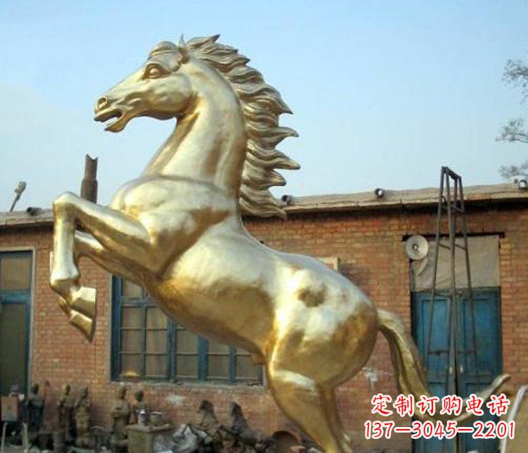 济南铜雕室商场招财动物马雕塑