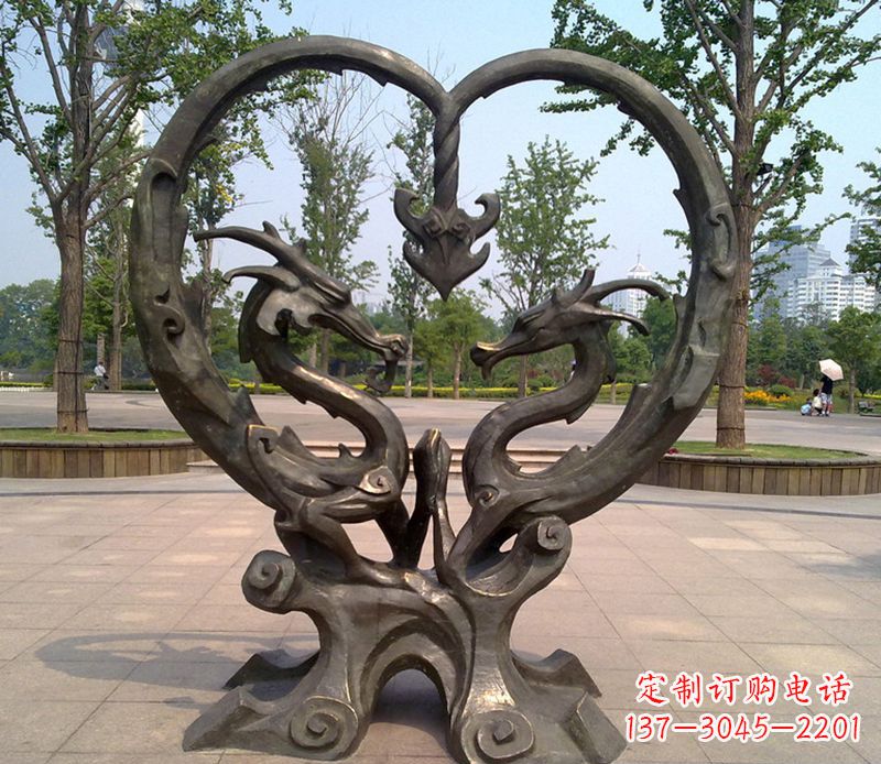 济南铜雕双龙戏珠