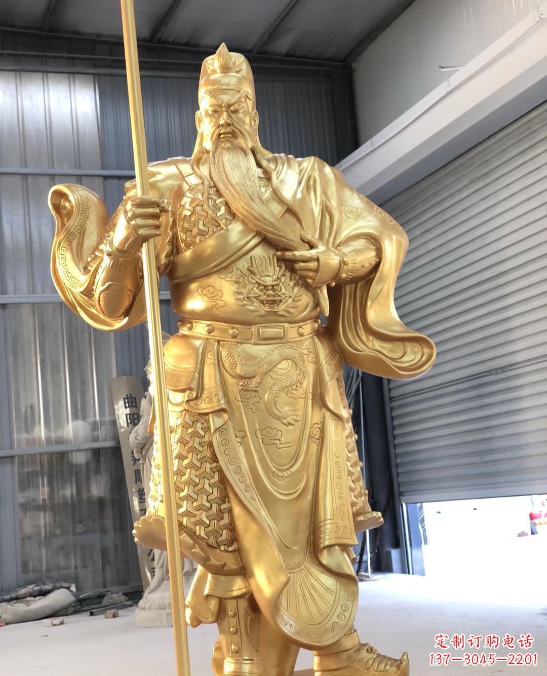 济南铜雕武财神雕塑