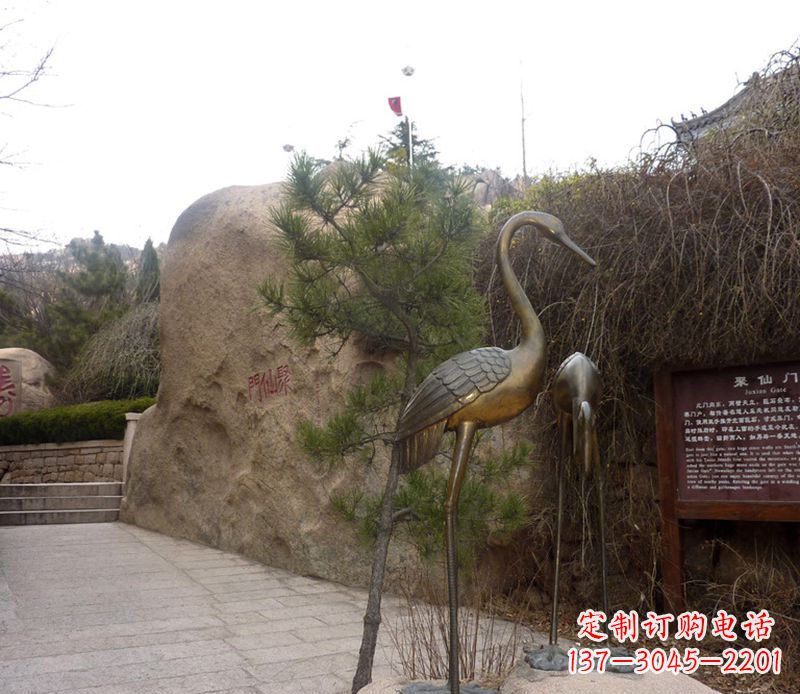 济南铜雕仙鹤