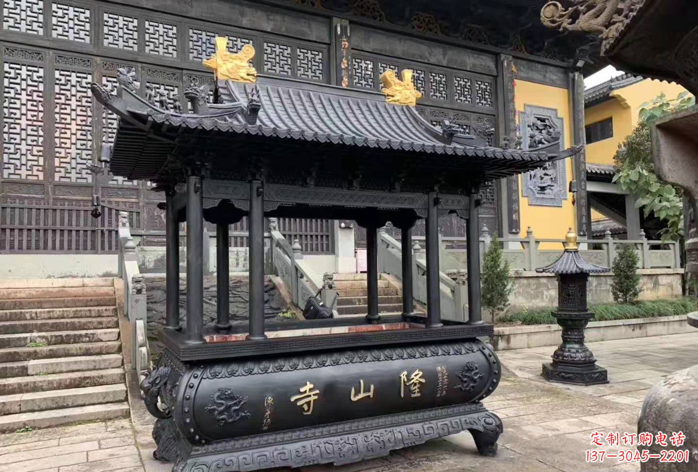 济南铜雕香炉寺庙景观户外摆件