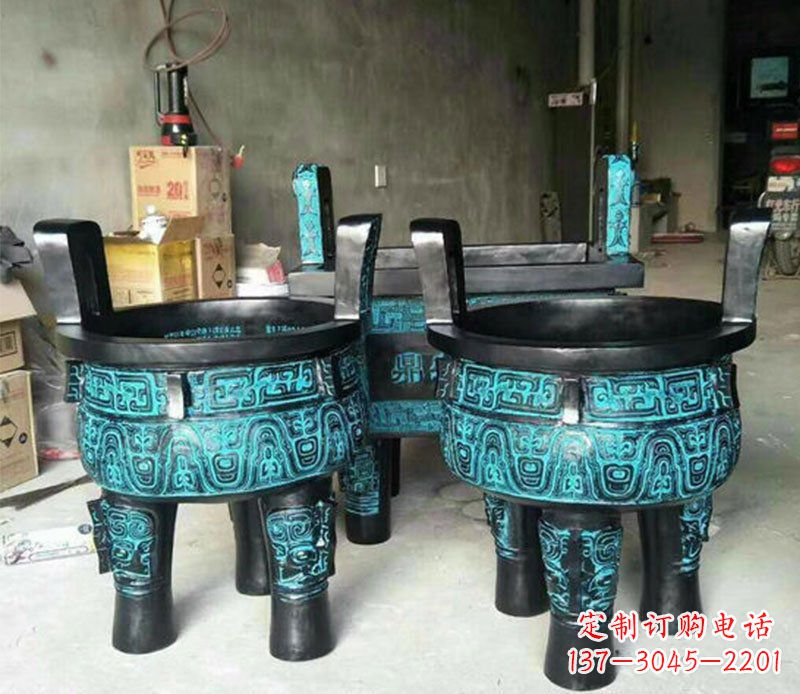 济南铜雕香炉寺庙香炉雕塑