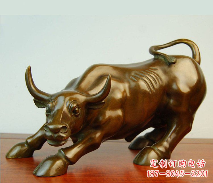 济南铜雕小区动物牛摆件