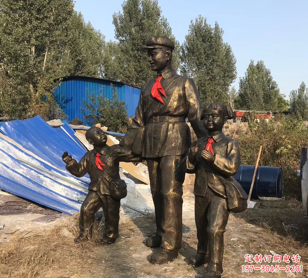 济南铜雕校园雷锋雕塑
