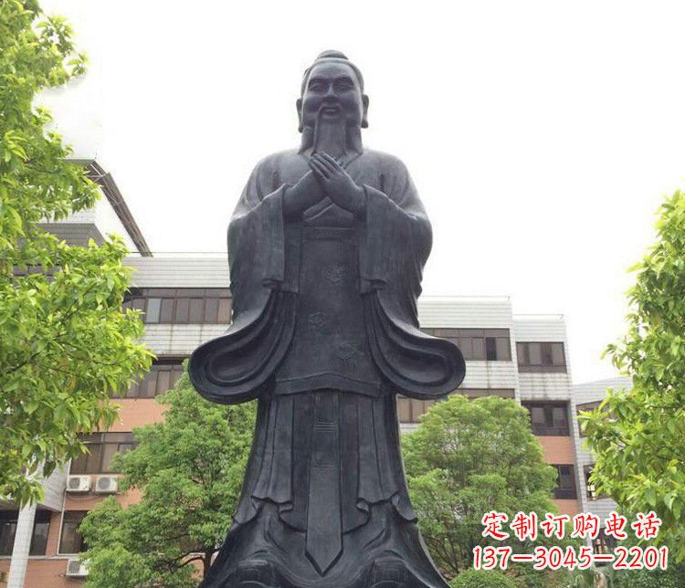 济南铜雕学校孔子圣人雕塑摆件