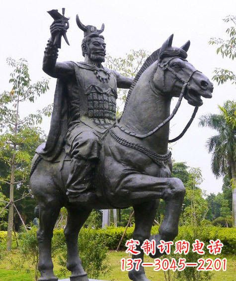 济南铜雕炎帝骑马