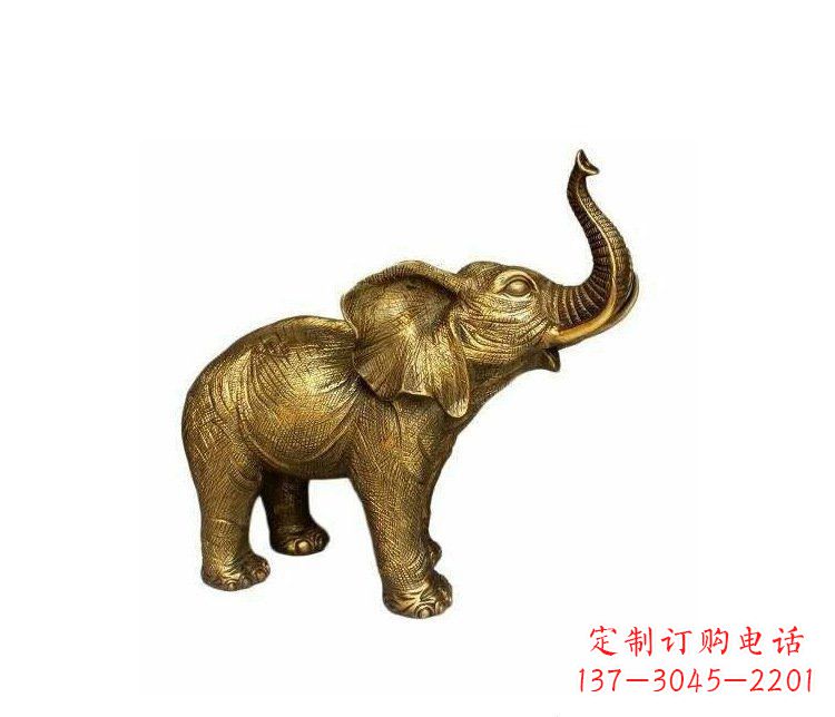济南铜雕园林动物小象雕塑