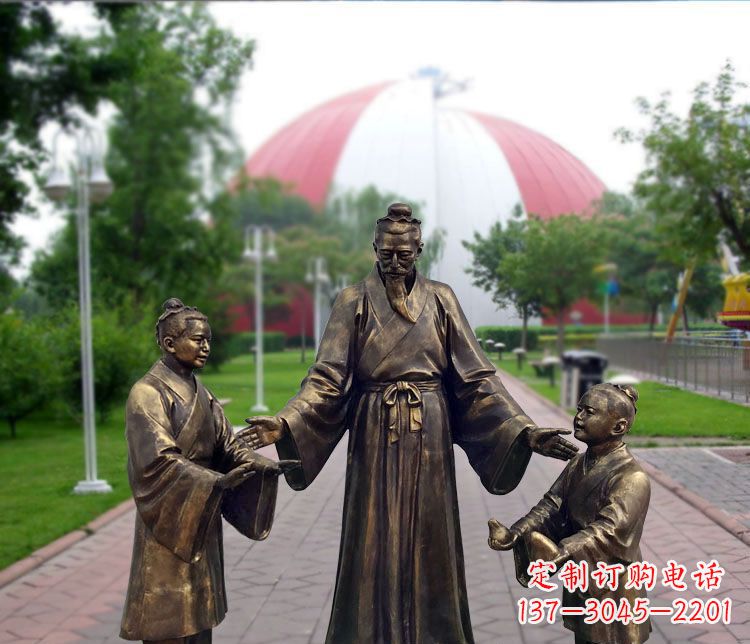 济南铜雕园林孔融让梨