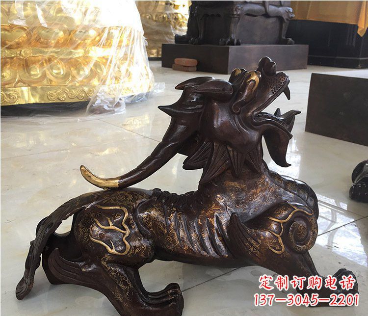 济南铜雕招财辟邪貔貅雕塑摆件