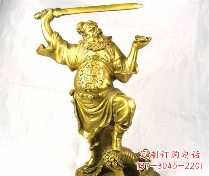济南铜雕赵公明古代人物雕塑