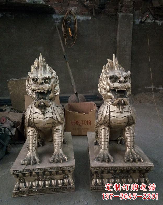 济南铜雕镇宅麒麟