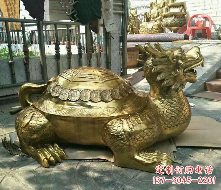 济南铜雕镇宅神兽龙龟雕塑