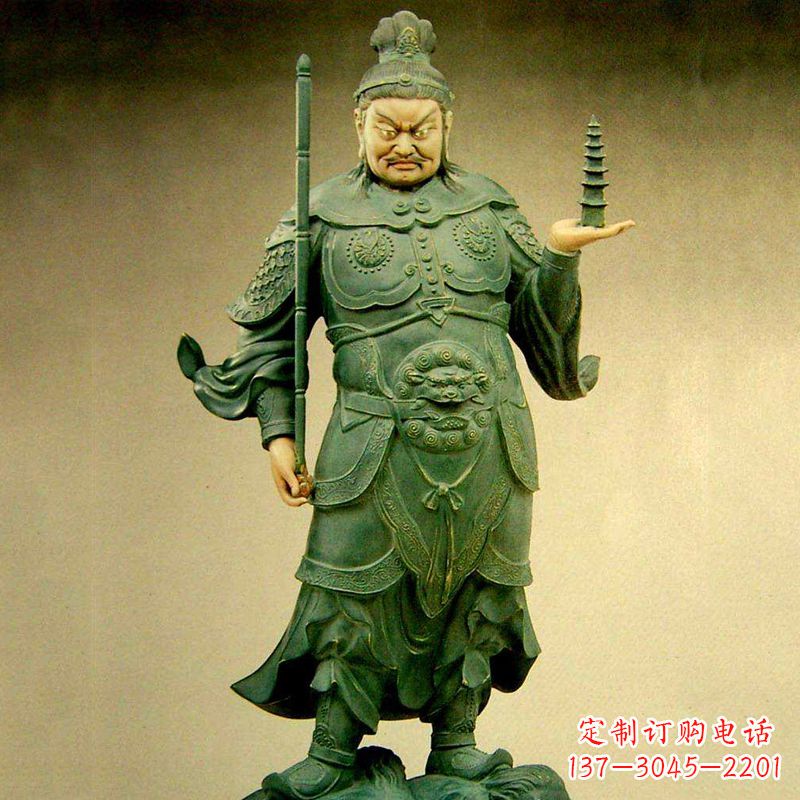 济南托塔天王彩绘雕塑