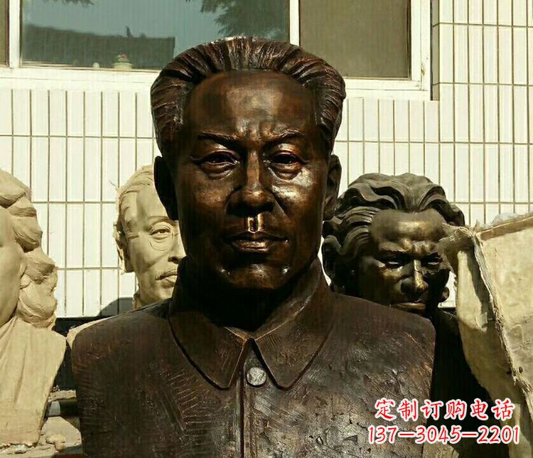 济南伟人刘少奇胸像铜雕