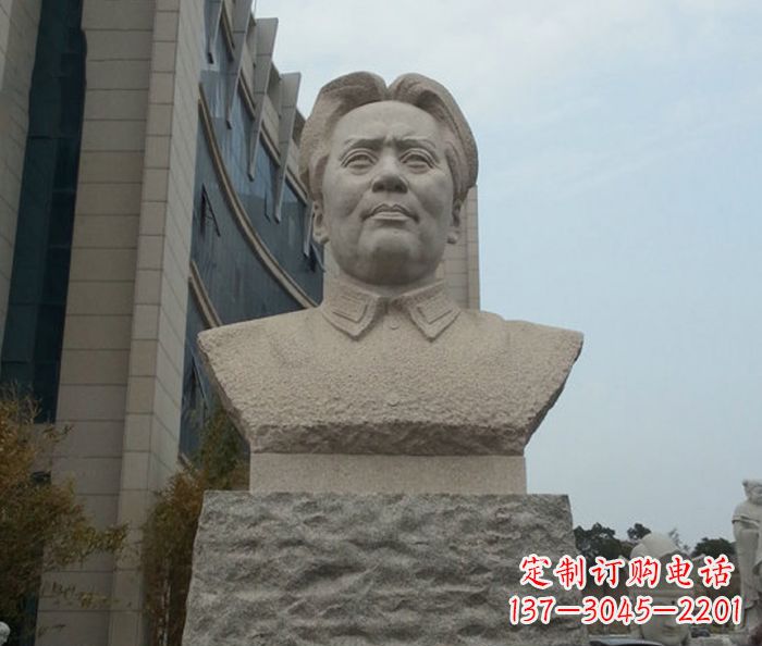 济南伟人毛泽东胸像石雕