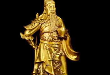 济南关公铜雕，传承古典传统